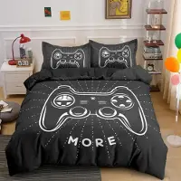Sonstiges Bettwäsche Set 200x200cm Gamepad Videospiel Controller 2 Kissenbezüge 80x80cm Mikrofaser