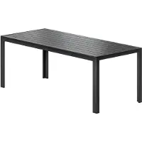 Outsunny Gartentisch Beistelltich Esstisch Garten WPC Tisch Gartenmöbel Alu 72cm