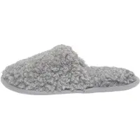 Gottstein Curly Wool Pantoffeln Schurwolle für perfektes Fußklima, Ledersohle für lange Haltbarkeit, Zeitloses Design und hohe Bequemlichkeit grau 42/43 EU