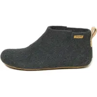 Magicfelt Feltboot Boots Weicher Woll-Filz für hohen Komfort, Flexible Ledersohle für angenehmes Gehen, Einfache Handhabung durch seitliche Schlitze schwarz 46 EU