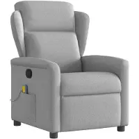 vidaXL Massagesessel Wolkengrau Stoff