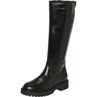 Marc O'Polo Stiefel "Model Phia 16", Damen, Gr. 40, Synthetik, Normalschaft, schwarz, Leder, unifarben, Schuhe Stiefel, Blockabsatz, Langschaftstiefel mit praktischem Reißverschluss