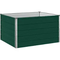 vidaXL Hochbeet im Garten Grün 100 x 80 x 55 cm Stahl