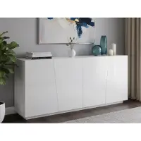 Altro Moderner weißer Buffet-Schrank 200 cm mit 4 Türen und 2 Fächern Vega Day