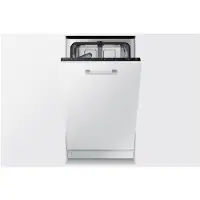 Samsung DW50R4060BB, Voll integriert, Single (45 cm breit), Schwarz, Berührung, Korb, Edelstahl