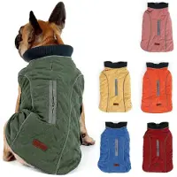 Sonstiges Hundemantel Reflektierend Warm Gepolstert Regenmantel mit Fleece Grün Größe S