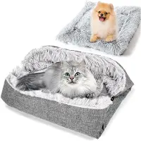 Sonstiges Katzenbett 2in1 Plüsch Waschbar Grau 60x52 cm