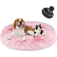 Sonstiges Hundebett Donut Plüsch Waschbar Weich Gradient-Pink Ø110cm