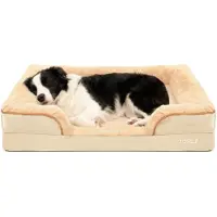 Sonstiges Orthopädisches Hundebett Sofa Khaki L 90x66x18cm wasserdicht abnehmbar waschbar rutschfest