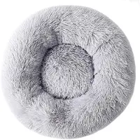 Sonstiges Katzenbett Donut Plüsch rund warm weich bequem für Haustiere bis 3kg 38x38x14cm