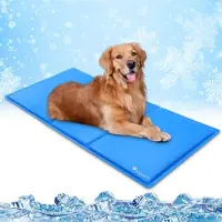 Sonstiges Kühlmatte Hund L 90x50cm Blau Selbstkühlende Gelmatte Langlebig Wasserfest Sommer