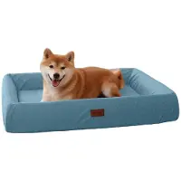 Emme Orthopädisches Hundebett Ergonomisches Hundesofa 106x80cm Seeblau