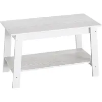 Sonstiges Couchtisch mit Ablagefach Weiß 80x39x48 cm MDF