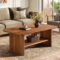 Sonstiges Massivholz Couchtisch mit Stauraum 120 cm Rechteck Braun