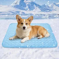 Sonstiges Hunde Kühlmatte 100x70cm Blau XL faltbar ungiftig waschbar