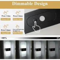 StarTech.com LED-Wandleuchten mit PIR-Bewegungssensor - 2er-Pack - Wiederaufladbar - Kaltweiß 6400 K - Wandmontage - Schwarz