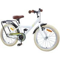 vidaXL Kinderfahrrad 18 Zoll für 5-7 Jahre alt Weiß