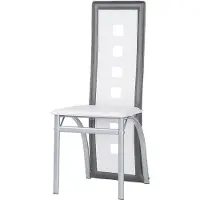 StarTech.com Esszimmerstühle - 2er-Set - Hohe Rückenlehne - Breite Sitzfläche - Gepolstert - Metallgestell - Ohne Armlehnen - Weiß/Grau