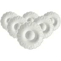 Villeroy & Boch Eierbecher "Eierbecher Toy's Delight Royal Classic ø 11,5 cm 6er Set weiß", weiß, B:11,5cm H:2,5cm Ø:11,5cm, Porzellan, Eierbecher, Eierbecher, Spülmaschinenfest, Mikrowellensicher