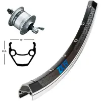 Exal Zx19 Qr Dynamo Shimano Dh3n30 Vorderrad