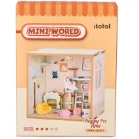 I-Total Sombo Mini House Happy Pet Time, Gemischte Farben, Kunststoff