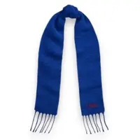 Ralph Lauren für Damen. 455P18145003 Wollmischschal mit blauen Fransen (OSFA), Lässig, Wolle