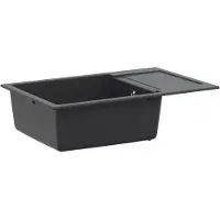 vidaXL Küchenspüle Einbecken Granit 78 x 50 x 20 cm Graphit