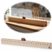 Ib Laursen LS-LebenStil Vintage Holz Adventskalender fahrendes Weihnachtsauto 50cm Countdown Xmas Deko Treppen Weihnachtskalender Adventskalender Weihnachten