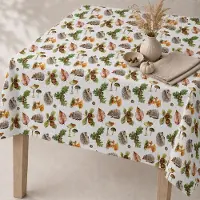 Texpot Tischwäsche mit Motiv Herbst Pilze Igel 40 x 90 cm