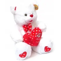 Dromader Weißer Teddybär Kuscheltier 36cm