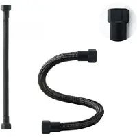 Merkloos Flexibler Schlauch, DVGW- – Druckbeständig bis 10 bar – Temperaturbeständig bis +90 °C – Hochwertiges Polyethylen – 40 cm – Schwarz/Weiß – Gartenschlauch