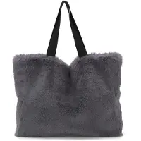 Merkloos Solidchoice – Handtasche aus Kunstfell mit geräumigem Innenraum