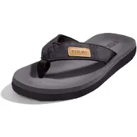 Merkloos Solidchoice – Schwarze Surf-Sandalen mit Fußbett für Herren
