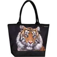 Merkloos Damentasche mit Tiger-Motiv, 42x30x15 cm
