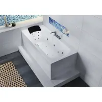 Riho Linares Rechteck-Badewanne, Version rechts, mit Joy-System, 2-Sitzer, weiß, B141009005, Ausführung: 170x75x45cm, Nutzinhalt: 130 Liter