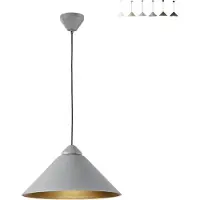 LUCE Design Hängelampe Big Bang grau/goldfarben, Ø 49 cm, Metall