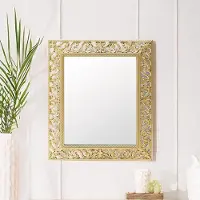 Merkloos Rechteckiger Wandspiegel für Badezimmer - Dekorativer Make-up Spiegel 40x35cm