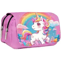 Merkloos Solidchoice - Stifteetui mit Einhorn-Motiv, rosa