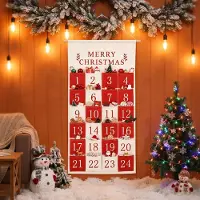 Dripio Adventskalender zum Befüllen, 24 Stoffbeutel, Holzstab, wiederverwendbar