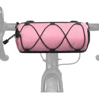 OEM Lenkertasche mit Vordertasche und Schulterriemen, geeignet für Rennräder und Mountainbikes – Aufbewahrungstasche für Fahrradtouren – Rosa