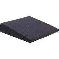 Unyqoos Sitzkissen – Auto-/Bürostuhlkissen, rückenfreundlich, schwarz, ca. 38×38×8/2 cm, Formschaum 20 kg/CBM (KBA 3,5 Soft), Bezug 86% Polyester/14% Viskose, mit Reißverschluss