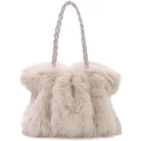 Merkloos Omgoods - Flauschige Handtasche aus Kunstfell für Damen