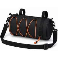 OEM Lenkertasche - Lenkertasche für Enkel – Gepäcktasche für Fahrrad – Wasserdichte Lenkertasche – Aufrollbare Lenkertasche mit großer Kapazität und Schulterriemen für Rennräder und Mountainbikes – orange