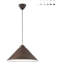 LUCE Design Hängelampe Big Bang kastanienbraun/weiß, Ø 49 cm, Metall
