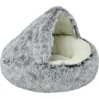 Sonstiges Beruhigendes Haustierbett Donut-Form Grau 50 cm