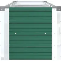 vidaXL Hochbeet Verzinkter Stahl Gemüsebeet Blumenkasten Pflanzkasten für Garten Terrasse Balkon und Hof Rechteckig Wetterfest Frostbeständig Grün 129 x 129 x 77 cm