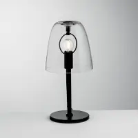 In.tec® Tischlampe aus Metall und Glas Ares