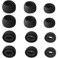 OEM Silikonische Ohrhörertücher für Galaxy Buds Pro - Ersatz-Tip - 6 Stück - Schwarz - Komfortabel und Langlebig - Für Galaxy Buds Pro