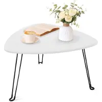 Sonstiges Couchtisch Dreieckig Klappbar Holz Weiß 72x72x42,5 cm