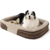Bedsure Orthopädisches Hundebett XL Pro 114x81x18cm Braun Cord Fleece Wasserdicht Rutschfest